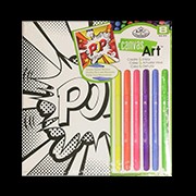 Canvas Art 25x25cm W/6 Duo Tip Markers Pop Art