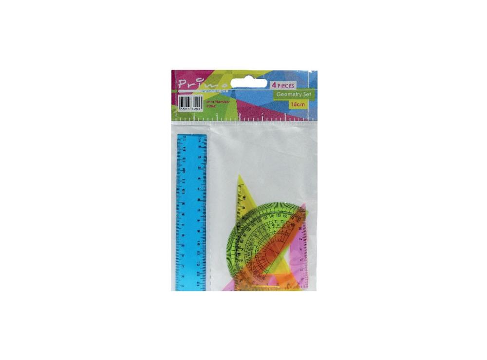 Colorful Geometric Ruler Set Of 4pcs 15cm
