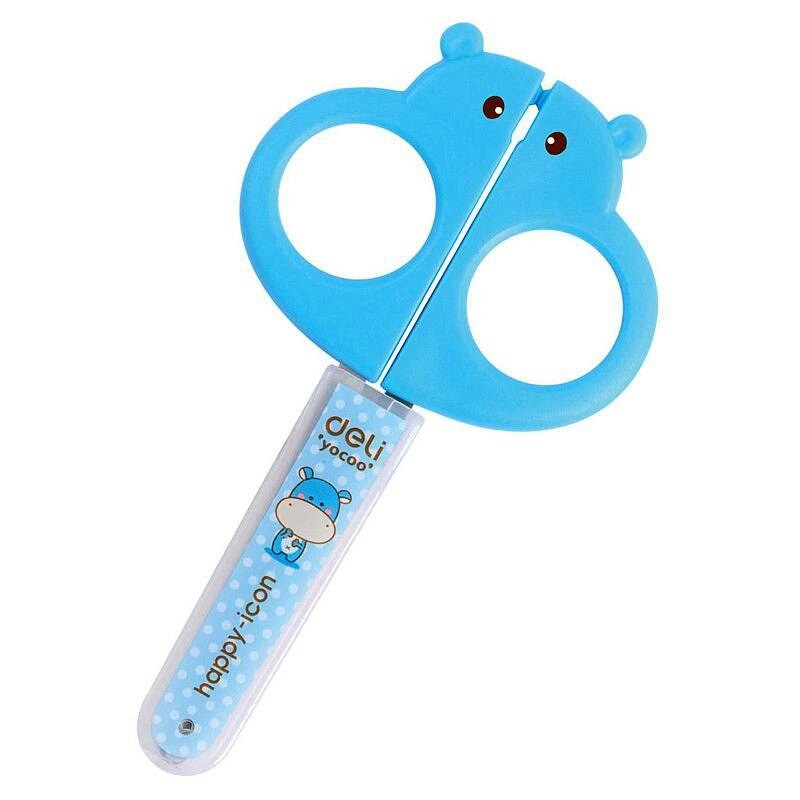 Student Scissors 13cm (5') Stainless Blue Hippo
