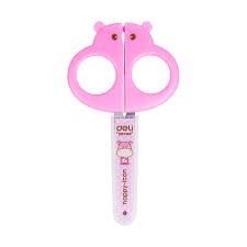 Student Scissors 13cm (5) Stainless Pink Hippo