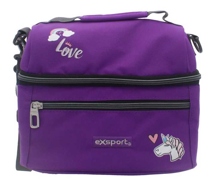 Exsport Icon Guy's Thermal Lunch Bag Top Opening Purple Pony