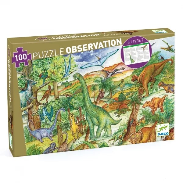 Observation Puzzle - Dinosaures 100 Pcs + Livret