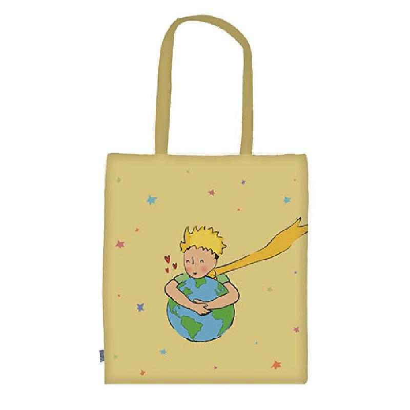 Foldable Cotton Tote Bag 180 Gr The Little Prince Yellow