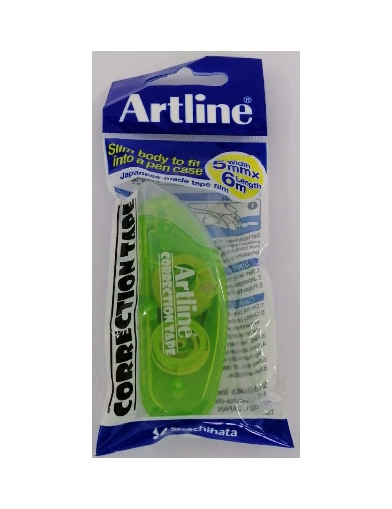 Artline Mouse Correction Tape 5mmx6m Green In Blister