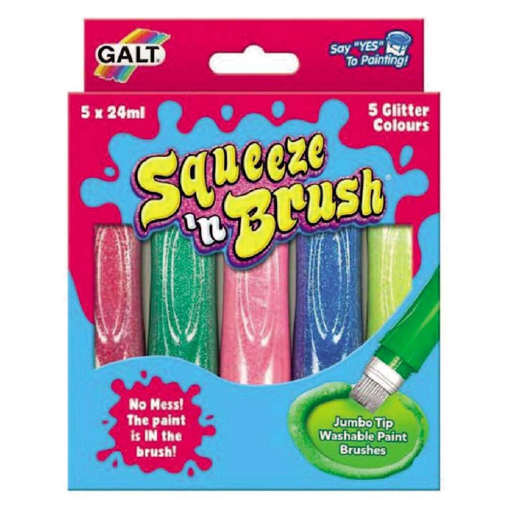 Galt Squeeze N Brush Set Of 5 Glitter Colours
