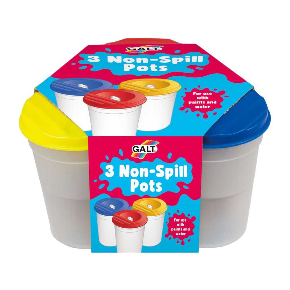 Galt Non-spill Paint Pots-pack Of 3 Pcs