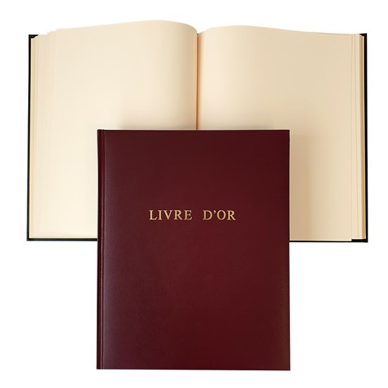 Gold Book Regular Cover Edge Gilded 100g 24x30cm 100sh. Burgundy