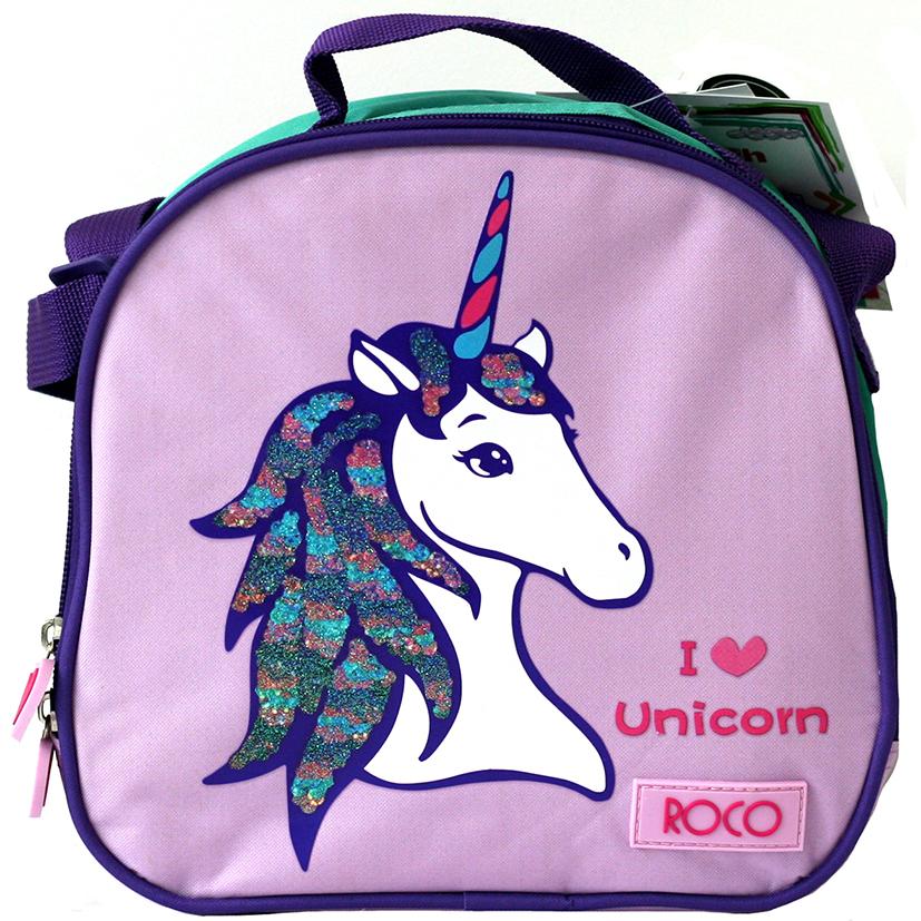 Roco Lunch Bag Kids Large Unicorn Purple