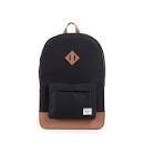 Herschel Heritage Backpack Black/tan Synthetic Leather 2019 18''(h) X 12.25''(w) X 5.5''(d)