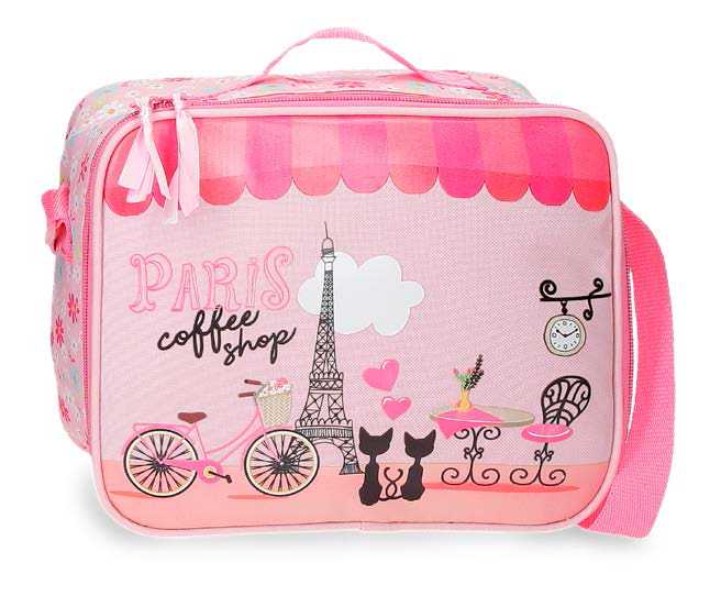 Thermal Lunch Bag Adaptable Roll Road Coffe Shop