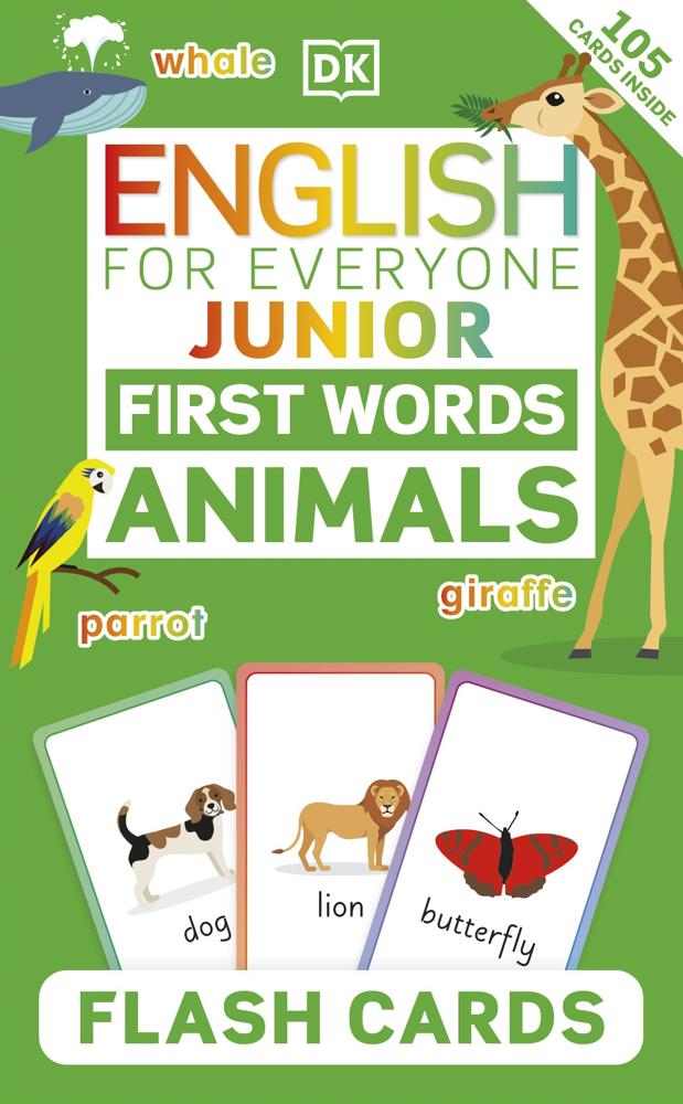 English For Everyone Junior First Words Animals Flash Cards